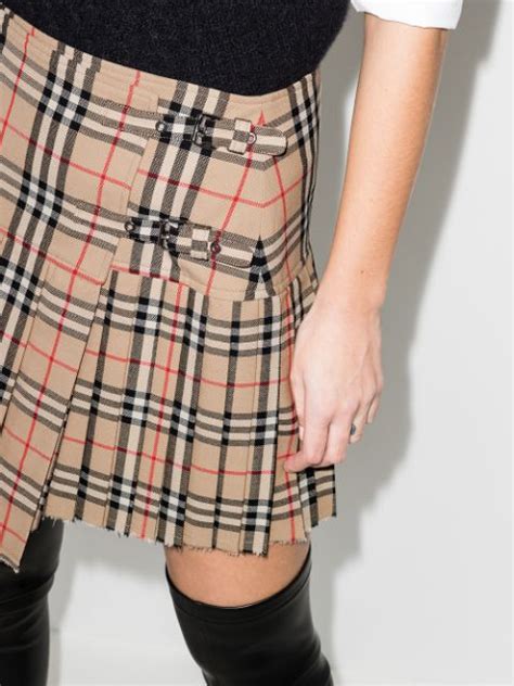 burberry printed pleat skirt